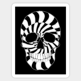 Optical Illusion Skull Magnet